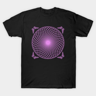 Pink orbital paths mandala T-Shirt